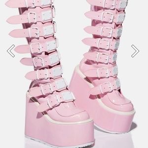 Pink Holographic Trinity Boots